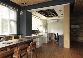 深圳辦公室裝效果圖：摩登工業(yè)感 Designer Office，演繹現(xiàn)代創(chuàng)新設(shè)計意念