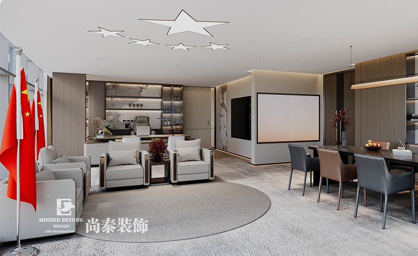 深圳寶安區(qū)通訊公司辦公室裝修效果